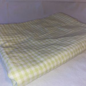 Light Green Gingham rod pocket Window Topper 15x40”